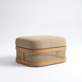 Lento Ottoman Teak - Back View