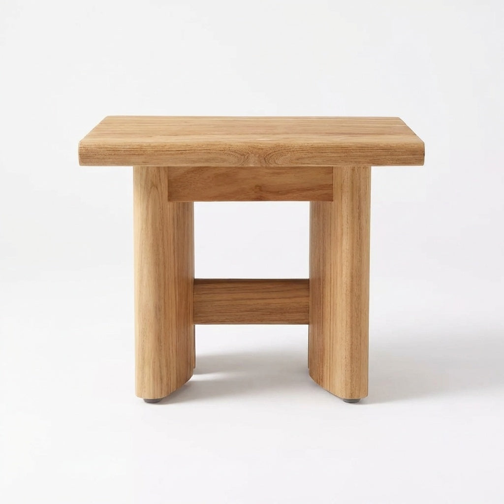 Lento Side Table Teak - Front View