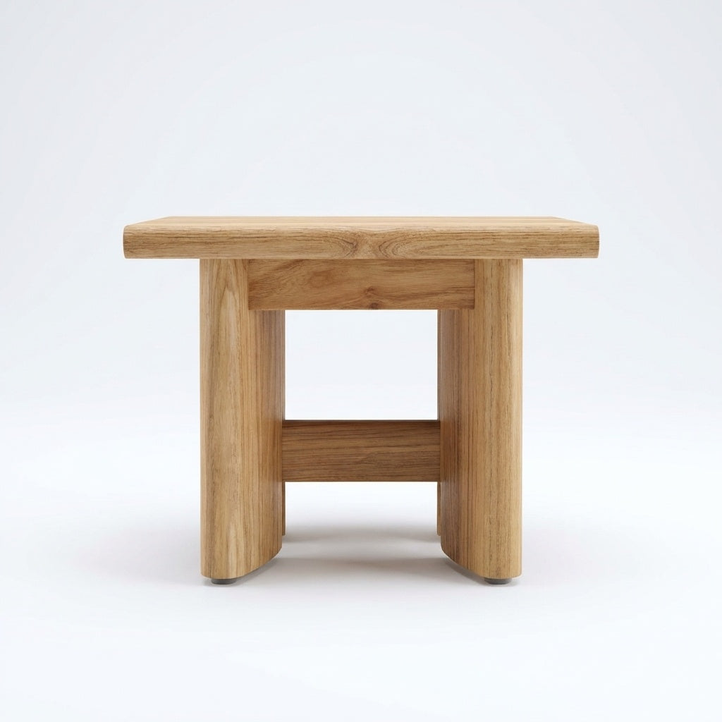 Lento Side Table Teak - Side View
