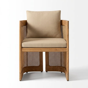 Lento Dining Armchair Teak - Front View