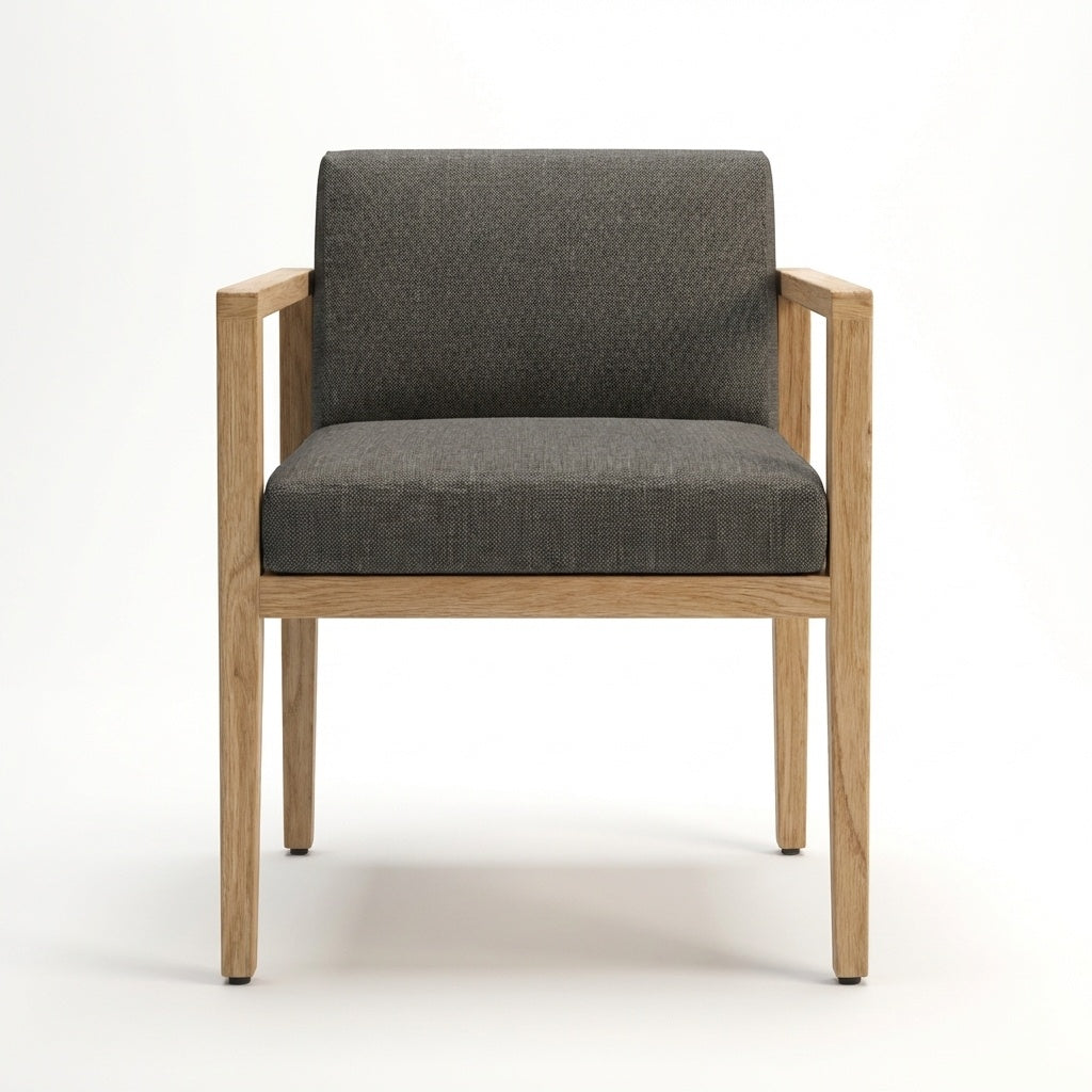 Solis Dining Armchair Teak - Front View