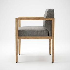Solis Dining Armchair Teak - Side View