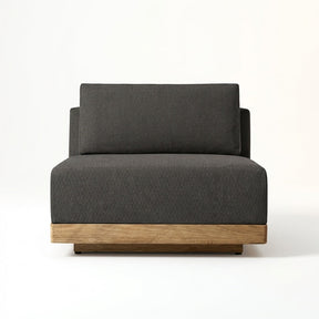 Solis Armless Sofa Module Teak - Front View