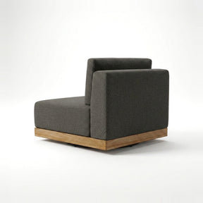 Solis Armless Swivel Module Teak — back view