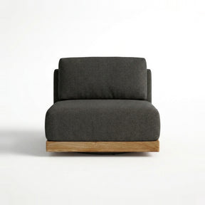 Solis Armless Swivel Module Teak — front view