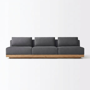 Solis Sofa Teak - Front View