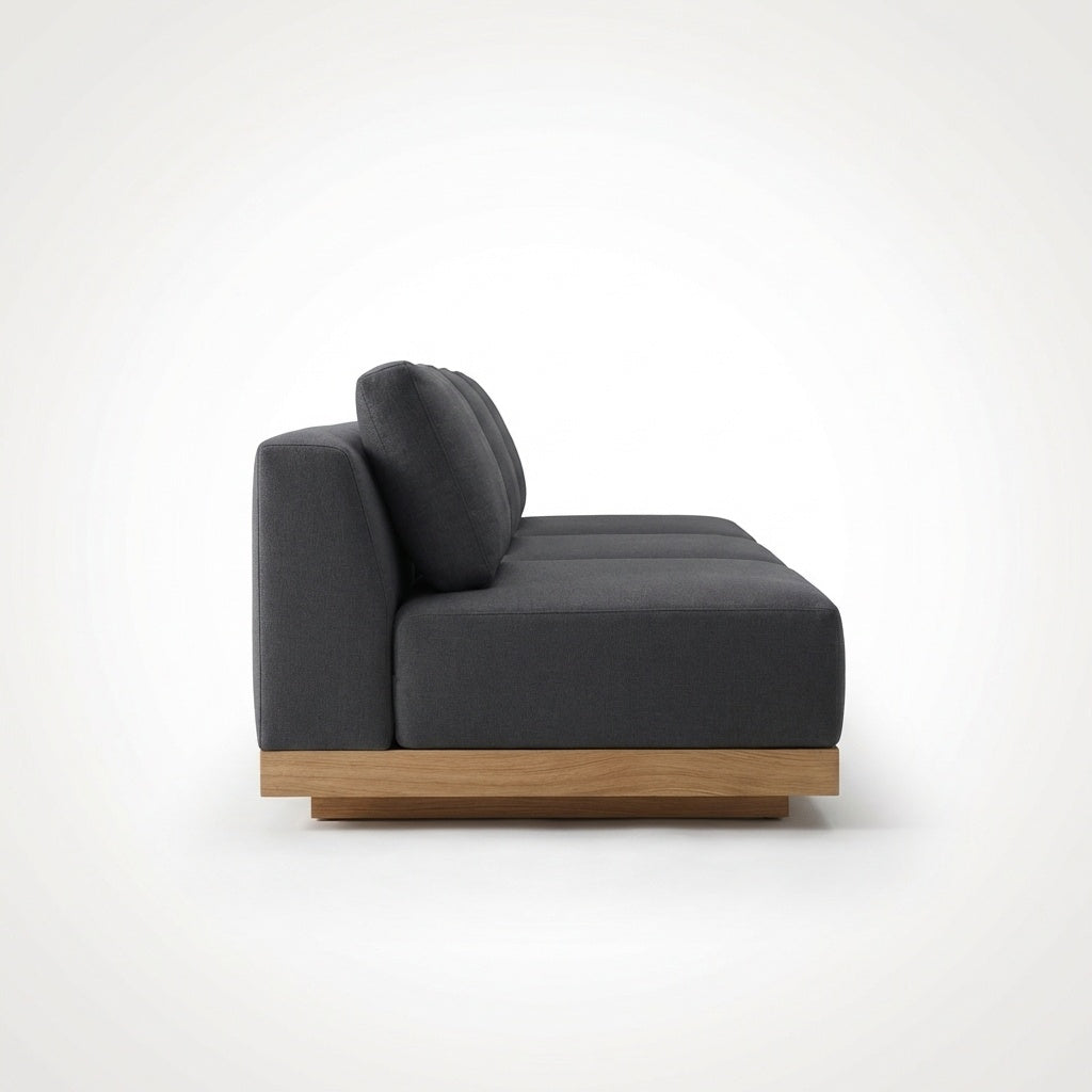 Solis Sofa Teak - Side View