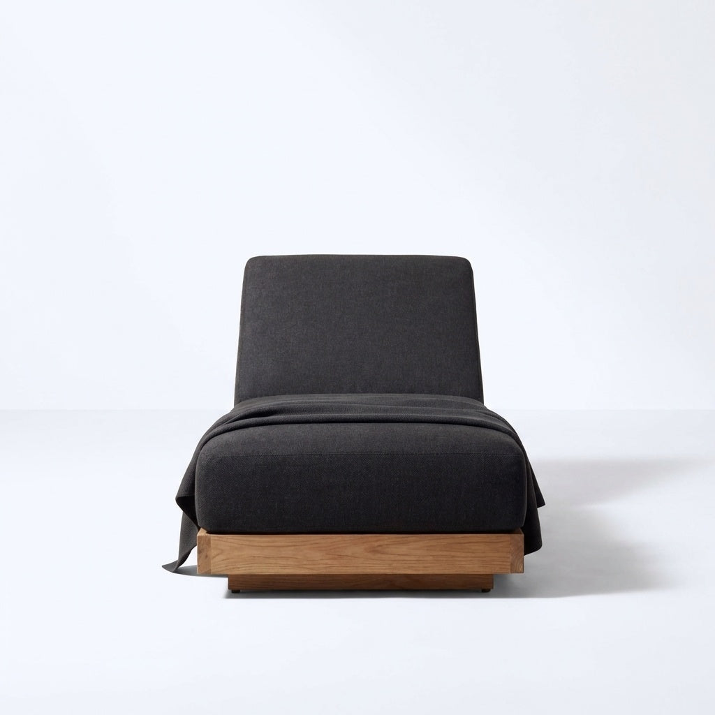 Solis Sun Lounger Teak - Front View