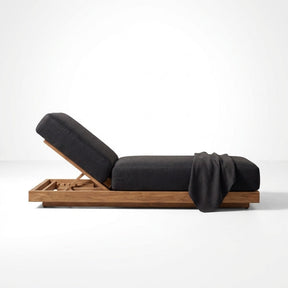 Solis Sun Lounger Teak - Side View