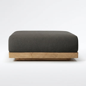Solis Ottoman Teak - Side View