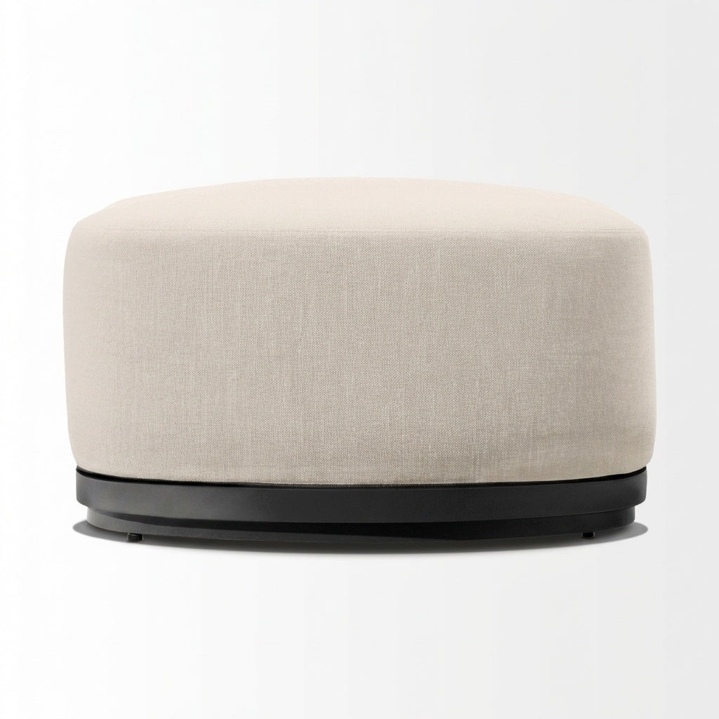 Vanta Round Ottoman - Side View
