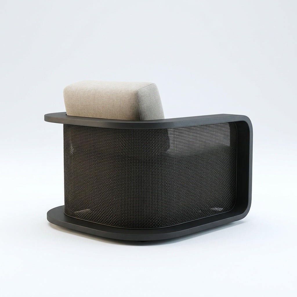 Luma Swivel Lounge Chair - Back View