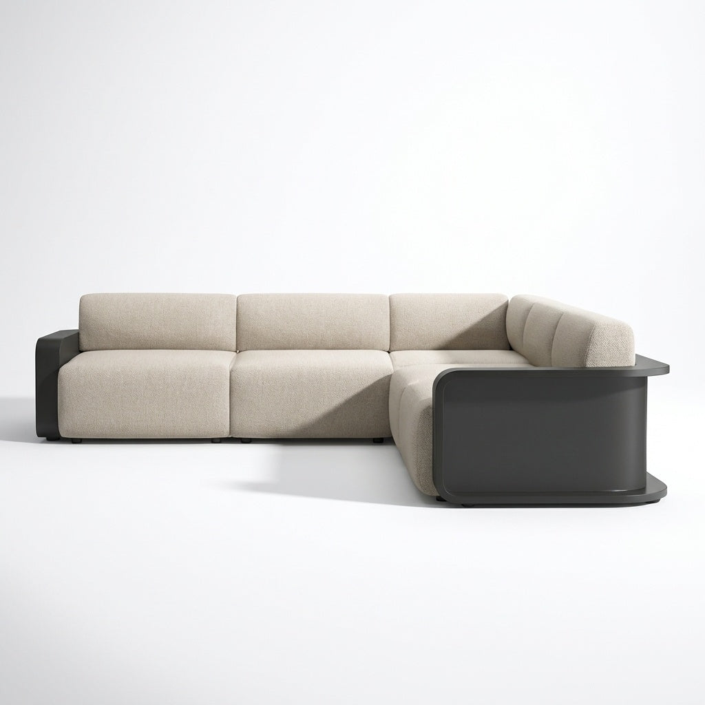 Luma L Shaped Sofa - Front View