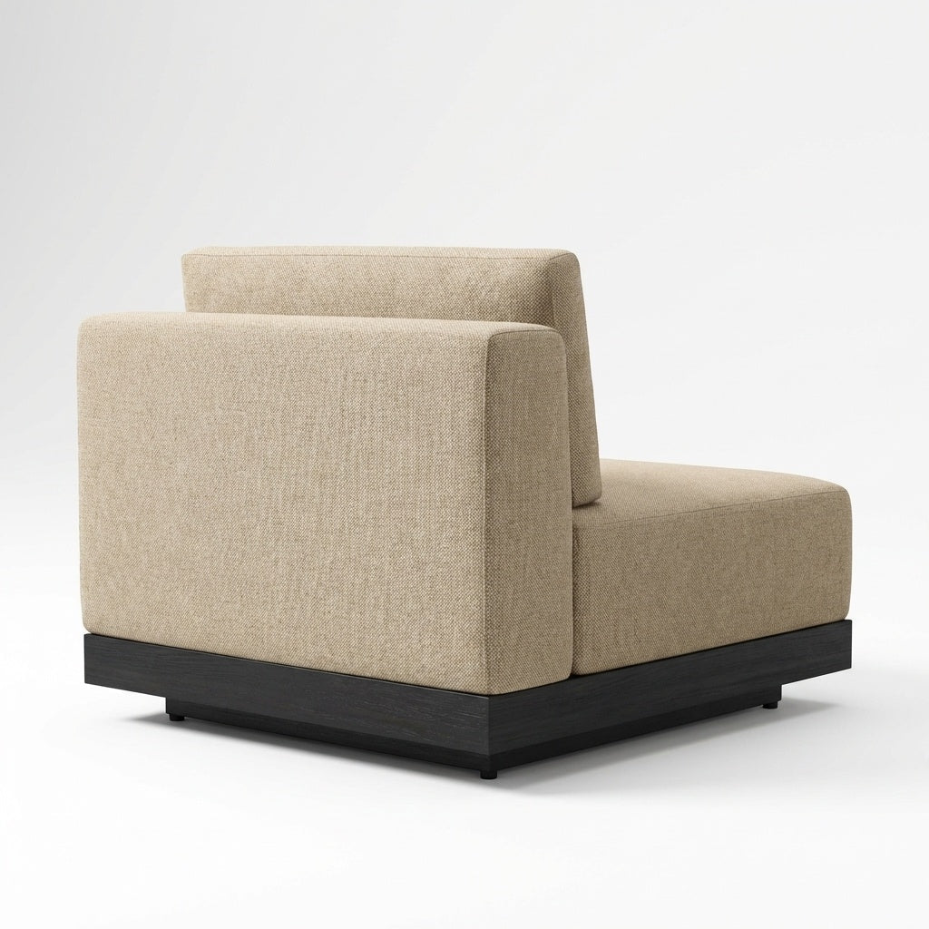 Solis Armless Sofa Module - Back View