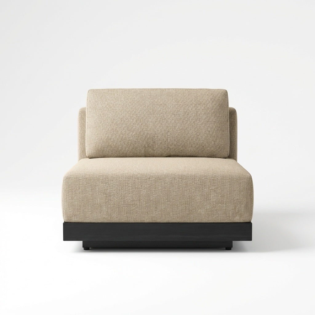 Solis Armless Sofa Module - Front View