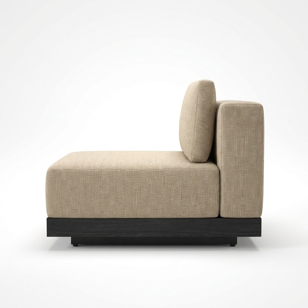 Solis Armless Sofa Module - Side View