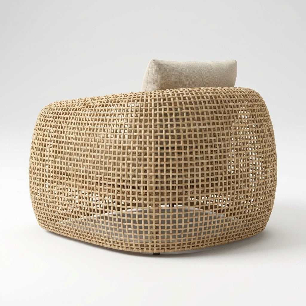 Isla Swivel Lounge Chair - Back View