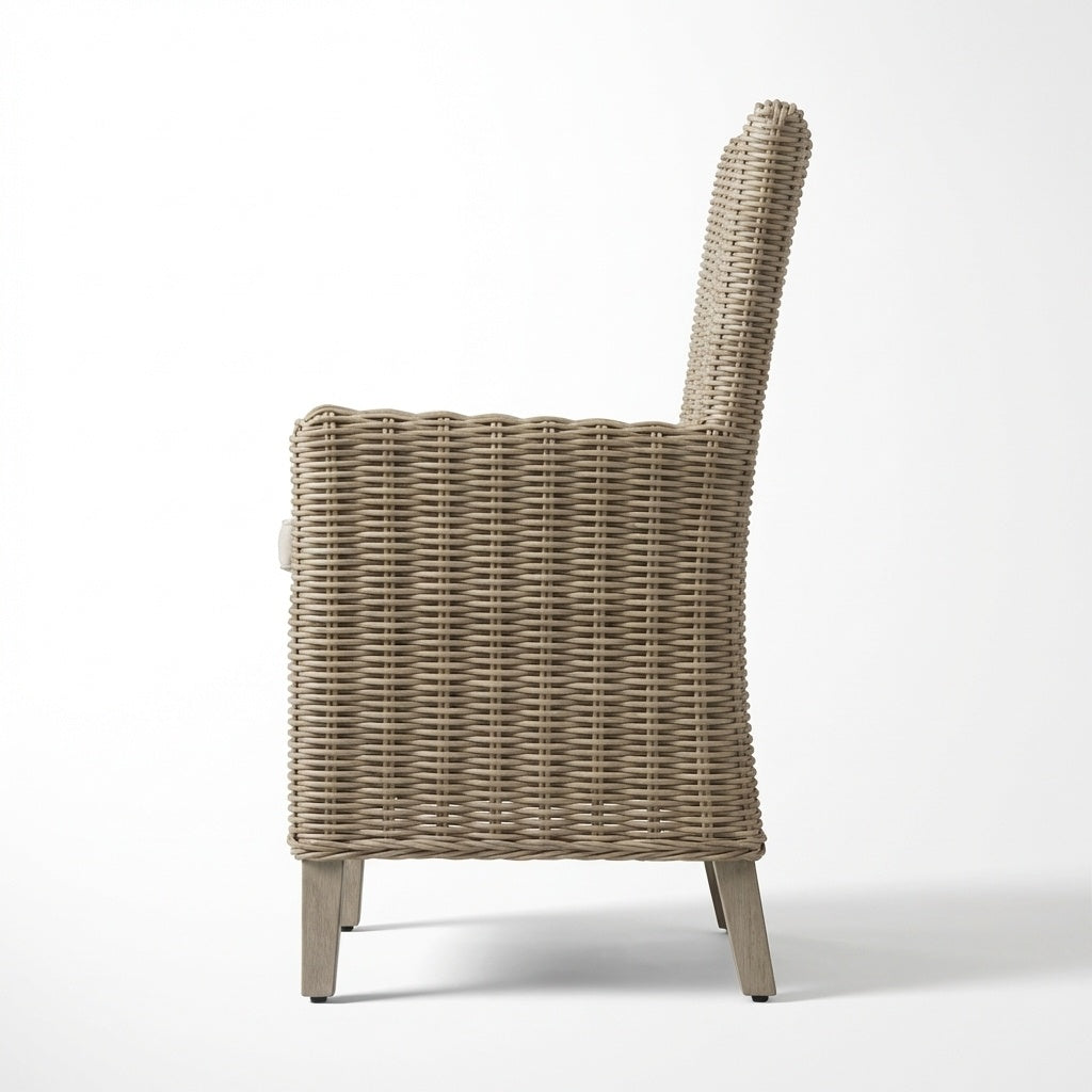 Cove High Armchair - Side View