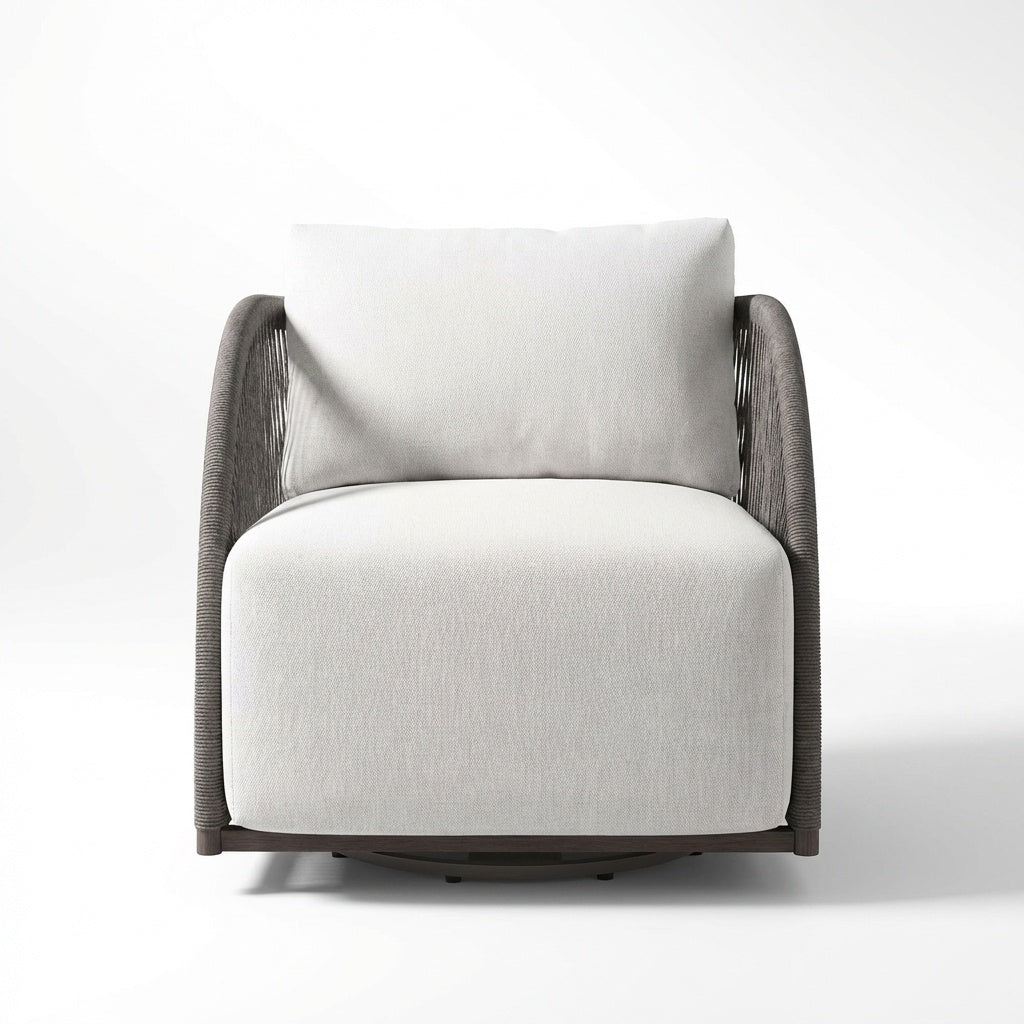 Palm Swivel Lounge Chair - Front View