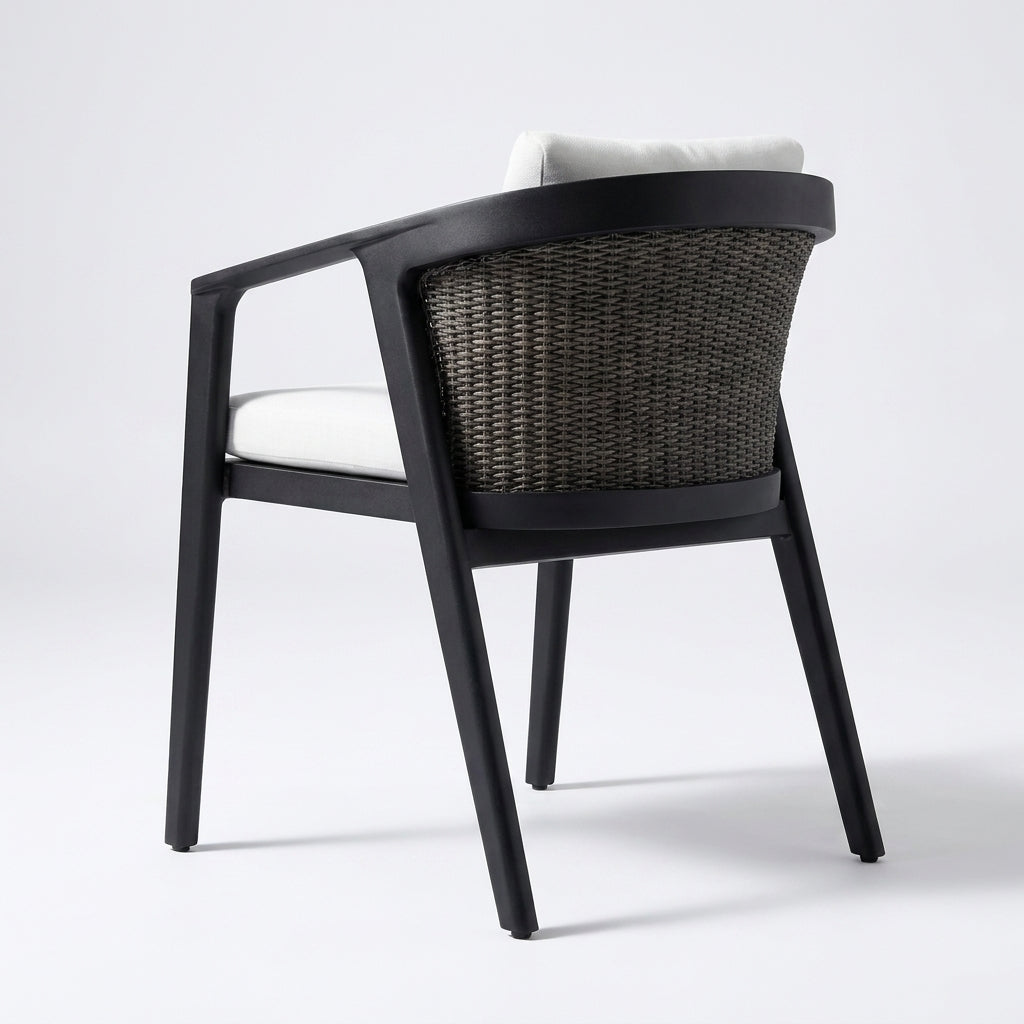 Adenza Armchair Aluminium - Back View