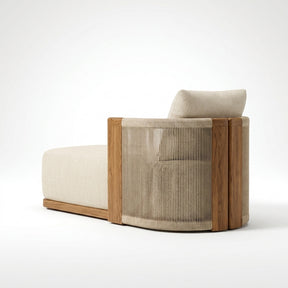 Altair Chaise Teak — back view