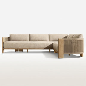 Altair L Shaped Sofa (Right Hand) Teak — front view