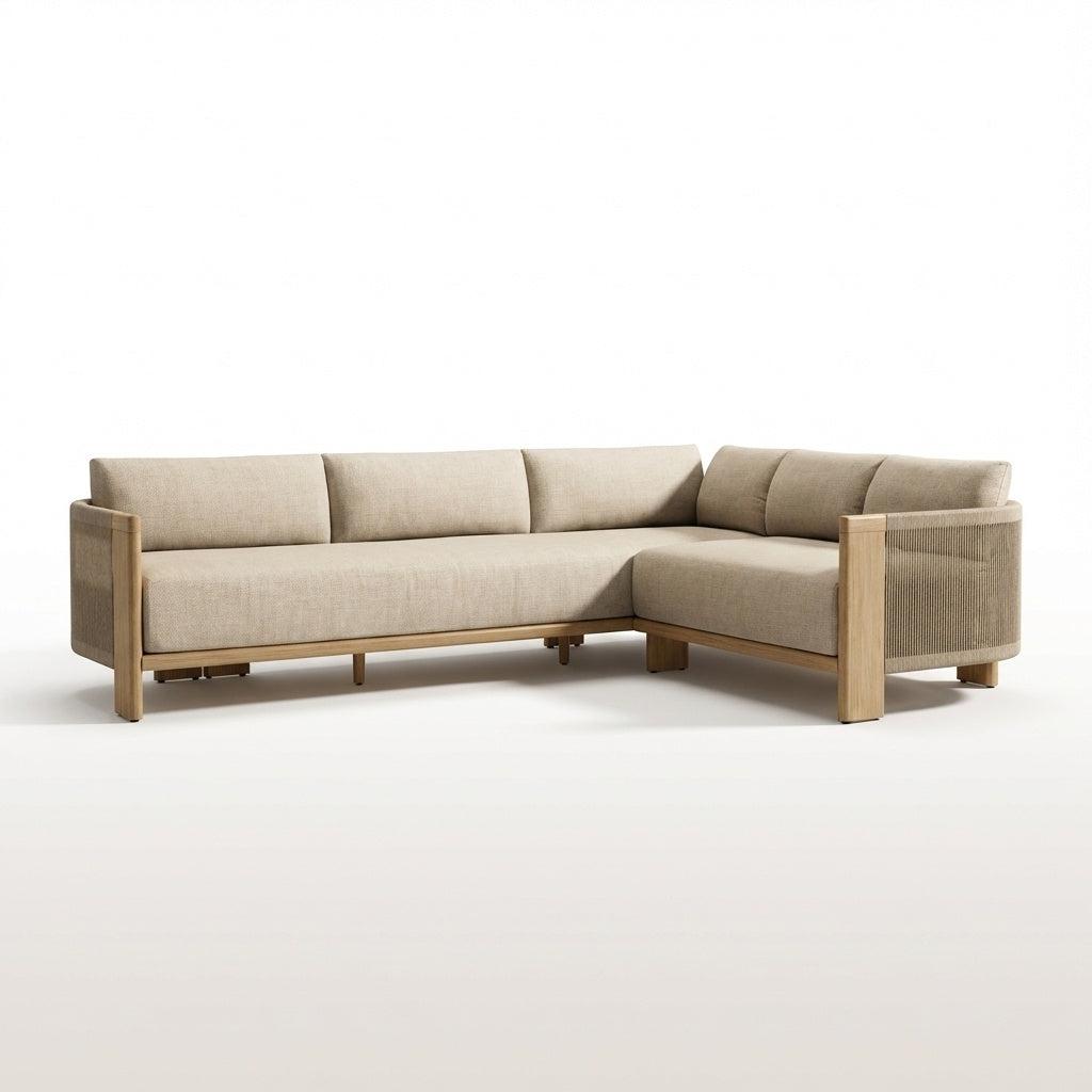 Altair L Shaped Sofa (Right Hand) Teak — hero view