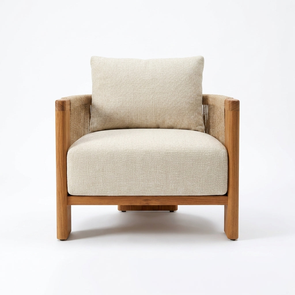 Altair Lounge Chair Teak — front view