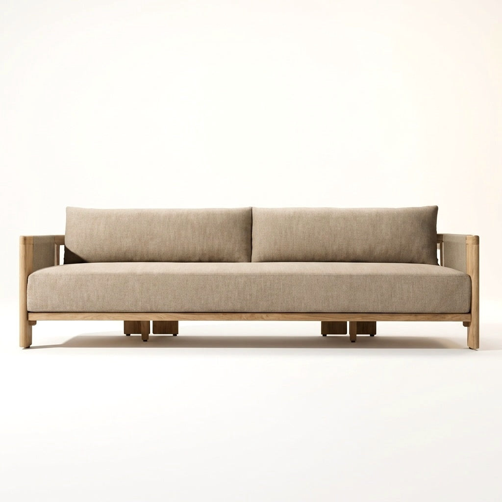Altair Sofa Teak — front view