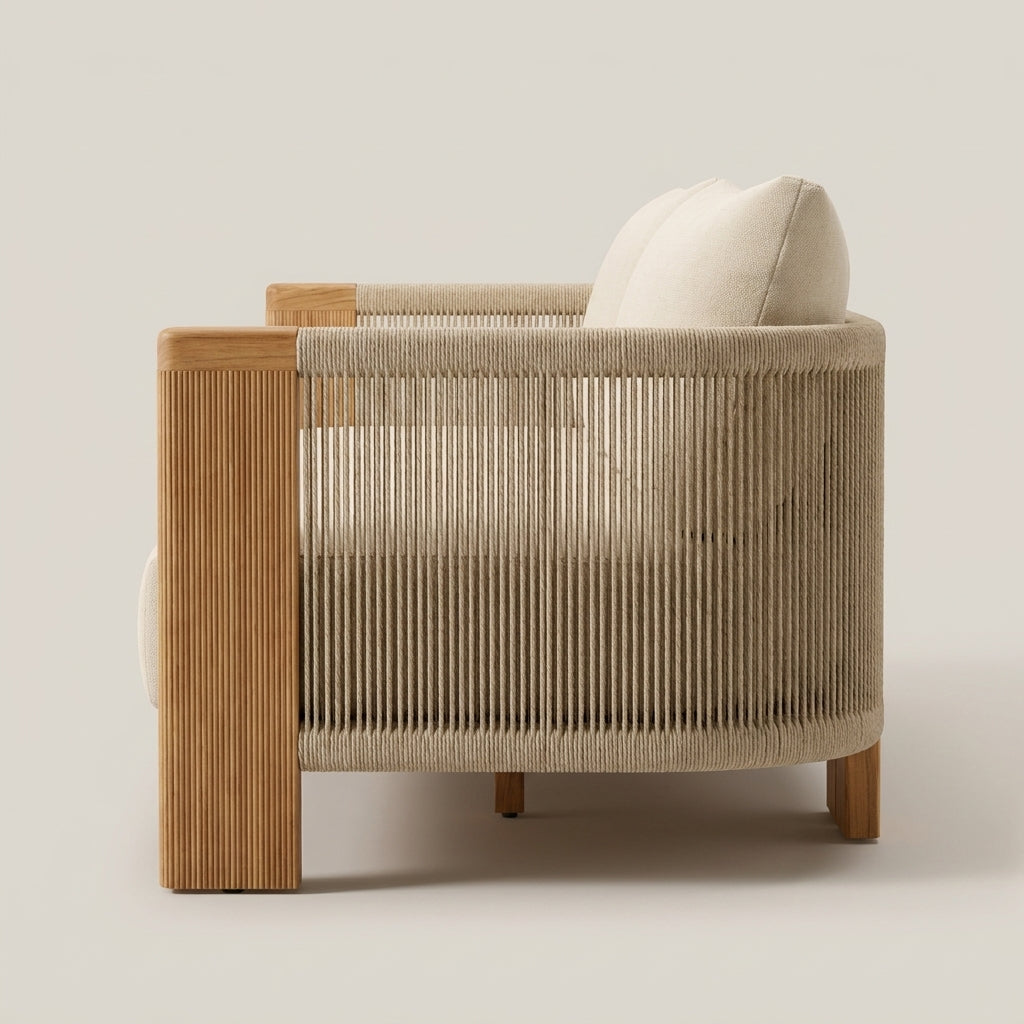 Altair Sofa Teak — side view