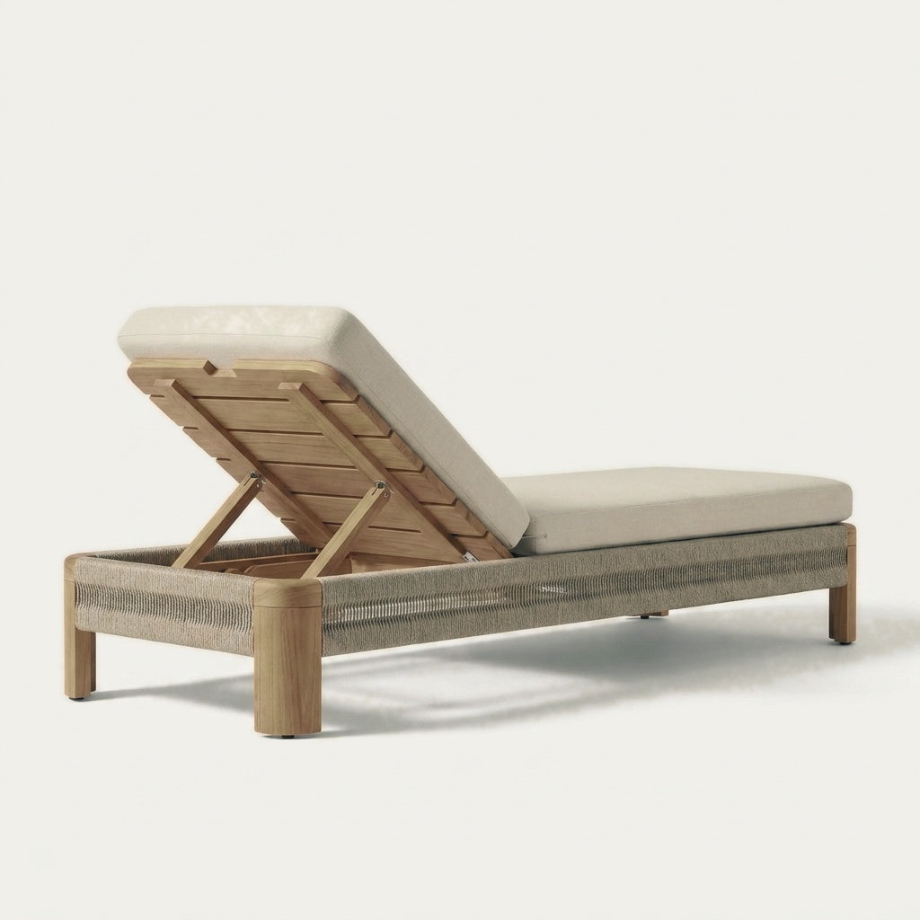 Altair Sun Lounger teak back