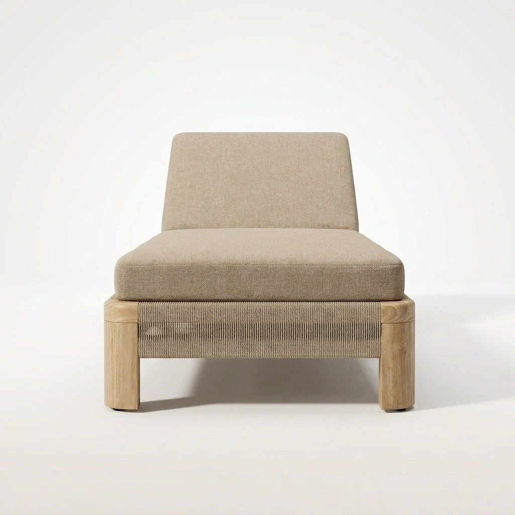 Altair Sun Lounger teak front