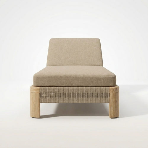 Altair Sun Lounger teak front