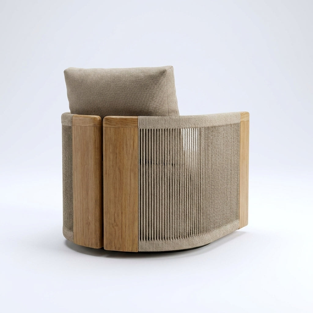 Altair Swivel Lounge Chair teak back