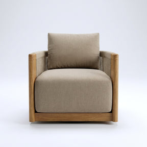 Altair Swivel Lounge Chair teak front