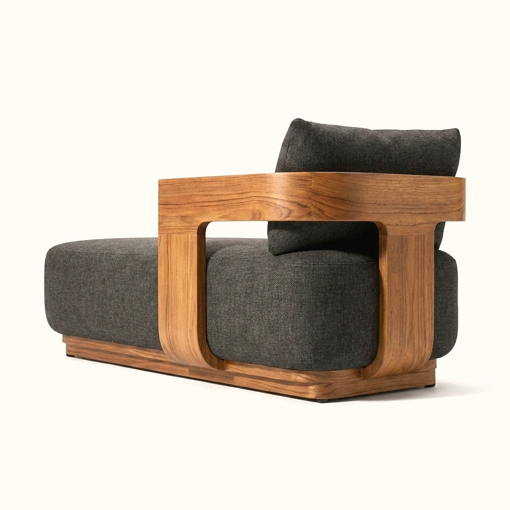 Aris Chaise Teak - Back View