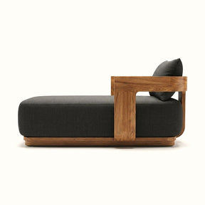 Aris Chaise Teak - Side View