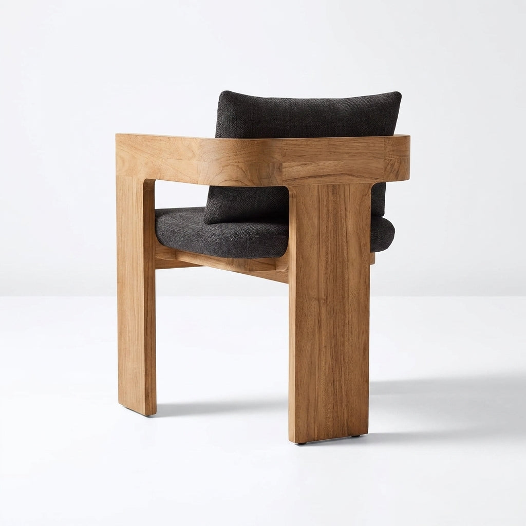 Aris Dining Chair Teak - Back View