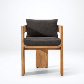 Aris Dining Chair Teak - Front View