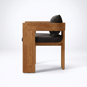 Aris Dining Chair Teak - Side View