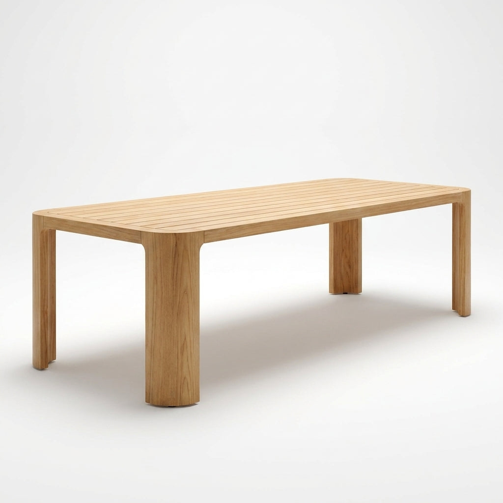 Aris Dining Table Teak - Hero View