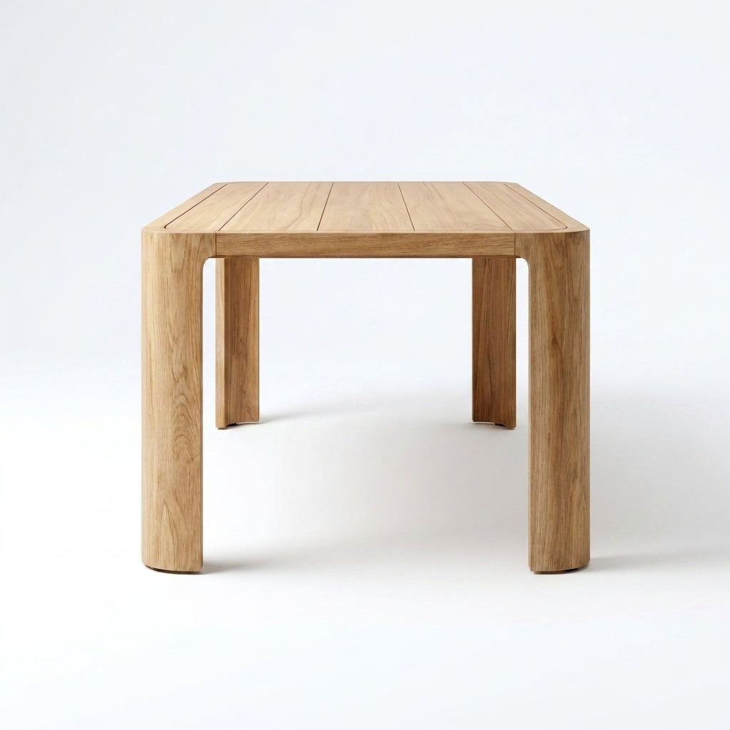 Aris Dining Table (Teak) - side view