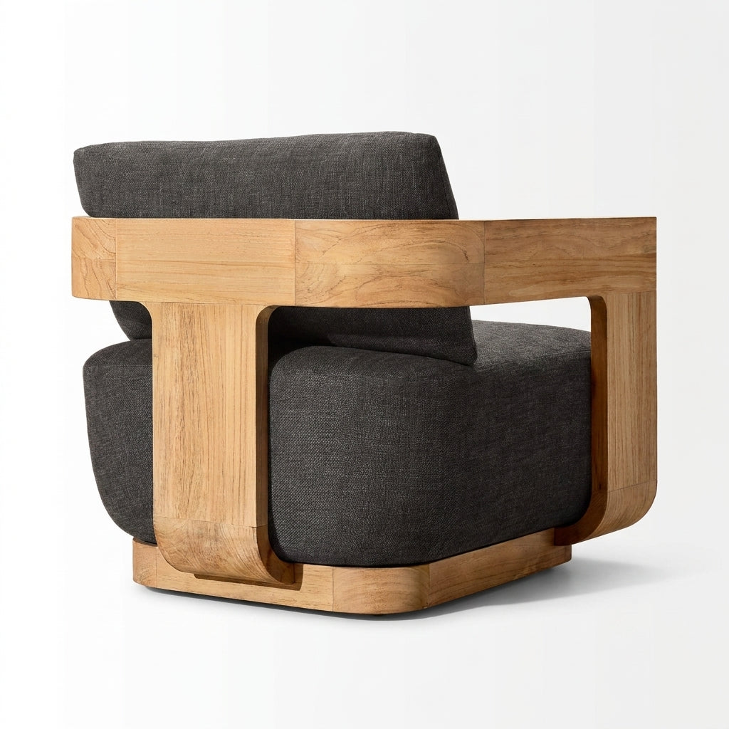 Aris Lounge Chair (Teak) - back view