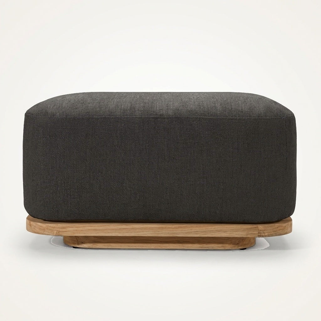 Aris Ottoman (Teak) - front view
