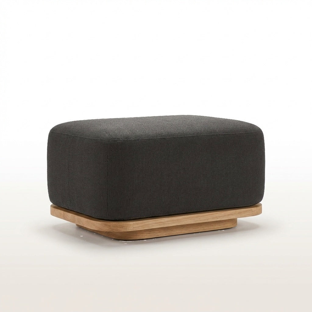 Aris Ottoman (Teak) - hero view