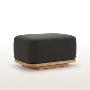 Aris Ottoman (Teak) - hero view