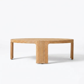 Aris Round Coffee Table Teak - Front View