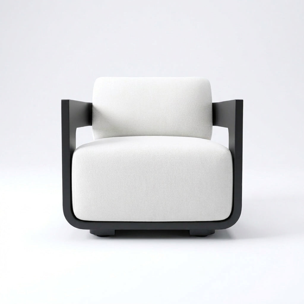Aris Swivel Lounge Chair - front view