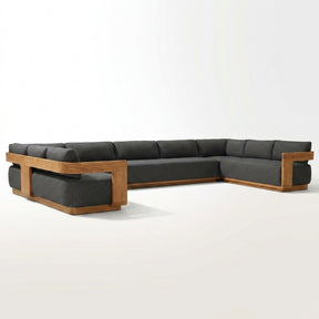 Aris U Shaped Sofa Teak side