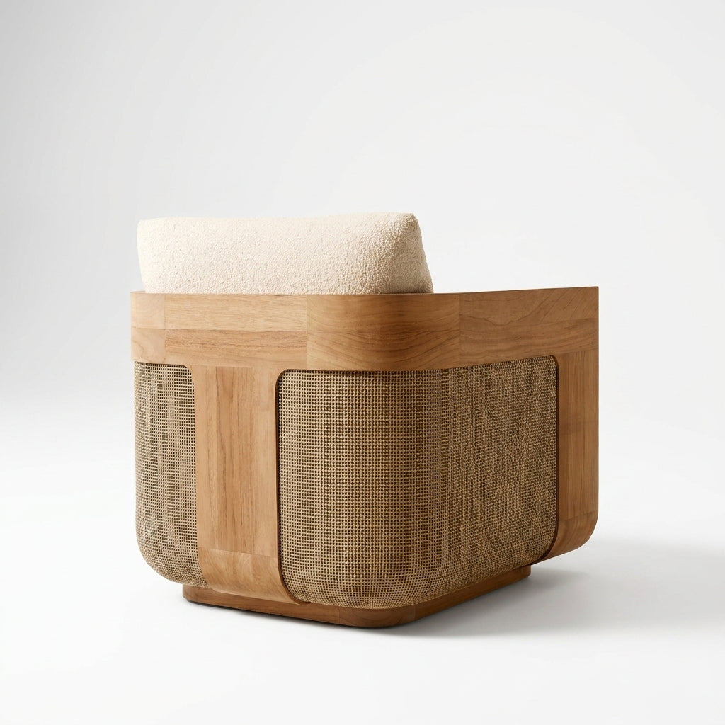 Aurelia Swivel Lounge Chair — back view